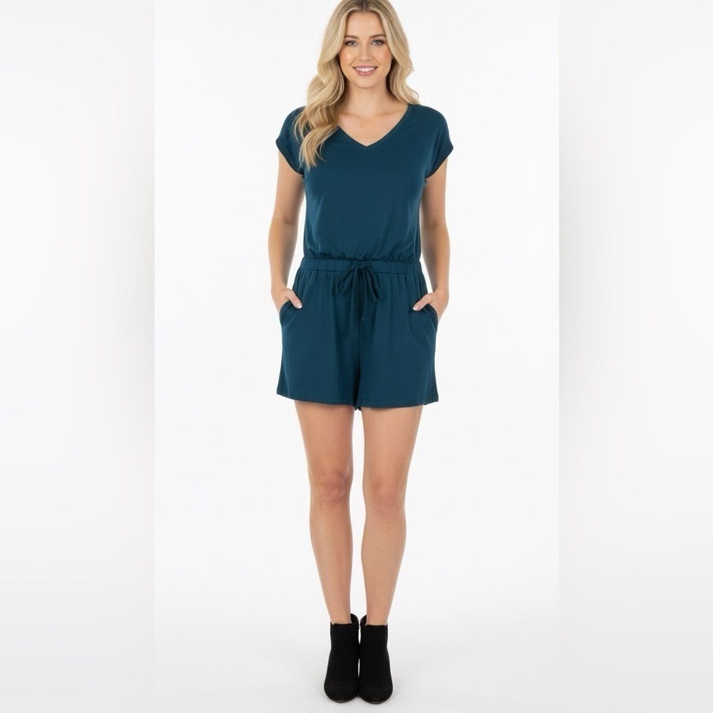 Daily Ritual dark turquoise romper size medium - Picture 11 of 11